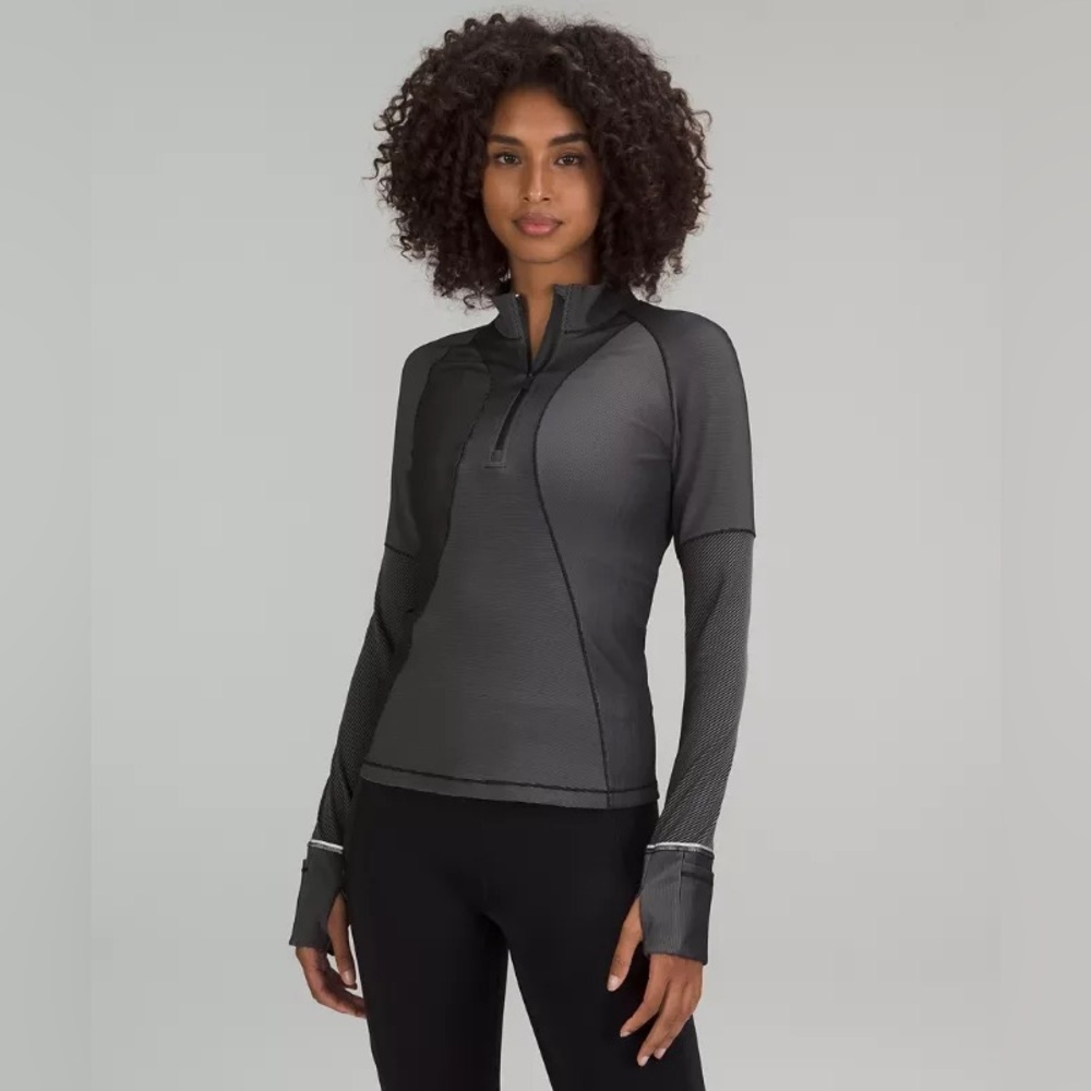 NWT Lululemon Two-Tone Ribbed Running Half Zip